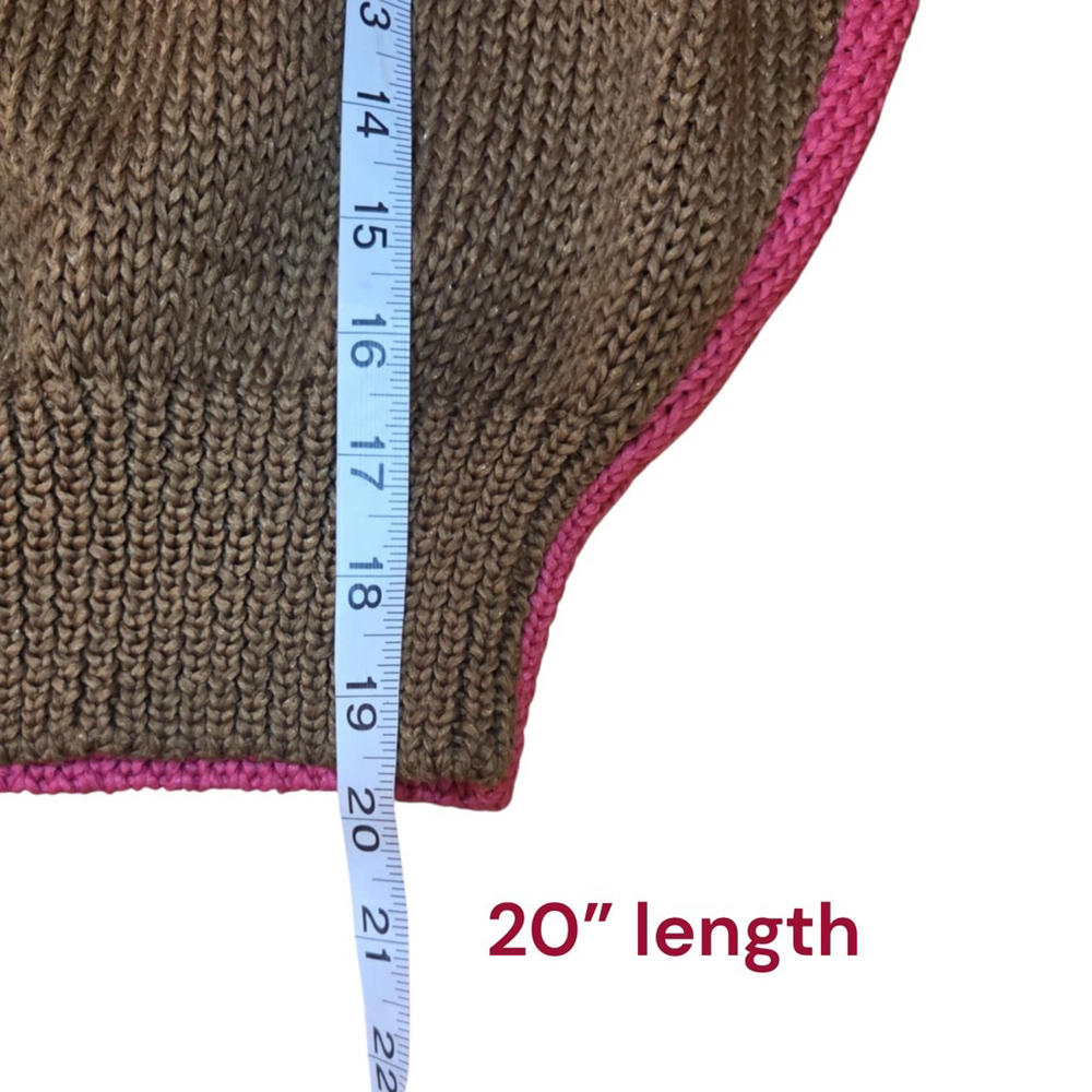 Mango Colourblock Cropped Knit Sweater, S, Brown/Pink Pullover, Textured Knit - Picture 11 of 14